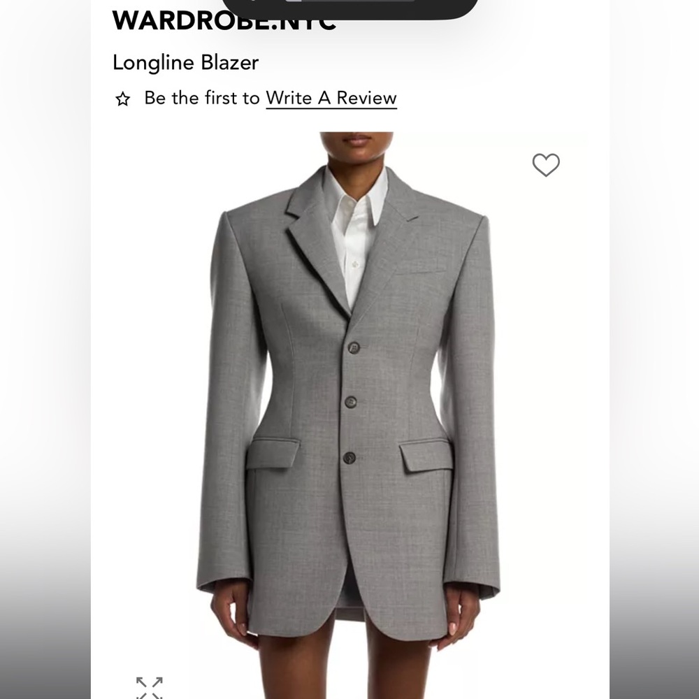 Wardrobe NYC oversized  longline blazer BEIGE not grey